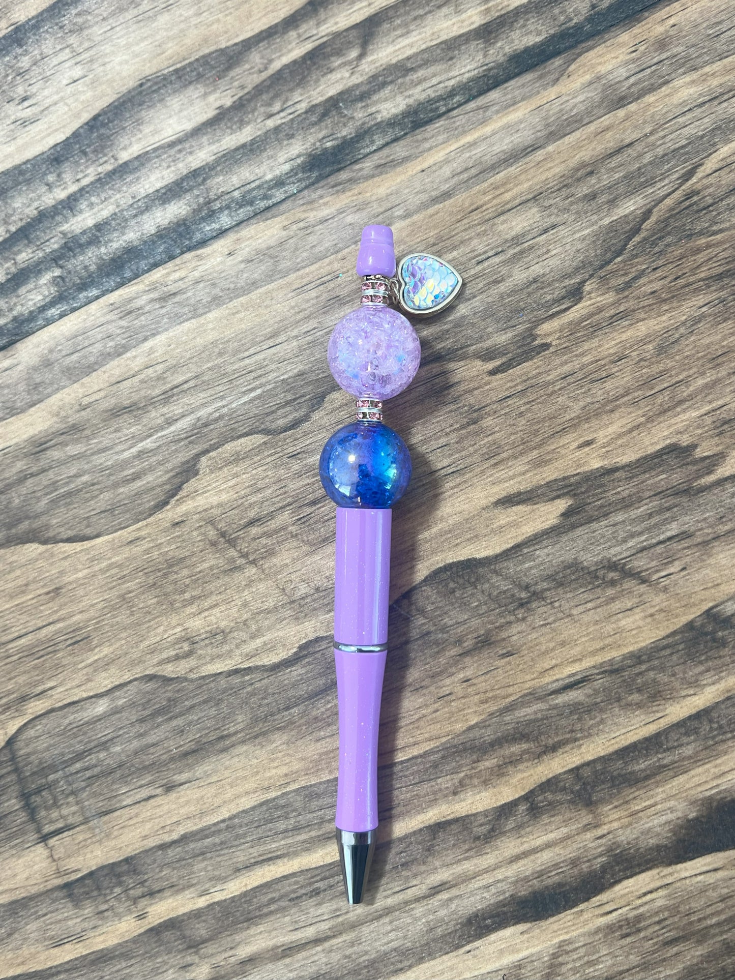 Mermaid Theme Beaded Pen w/ charm