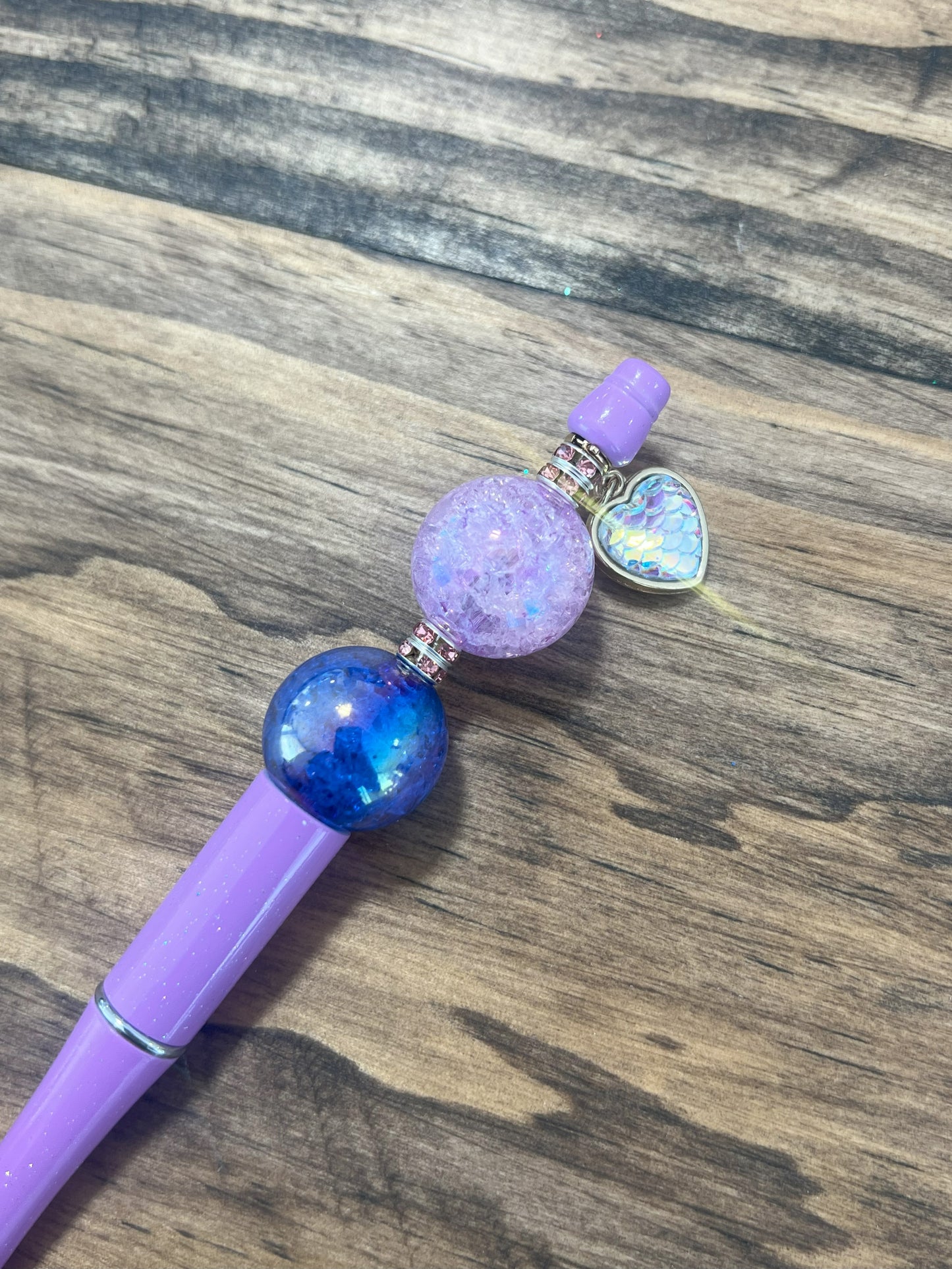 Mermaid Theme Beaded Pen w/ charm