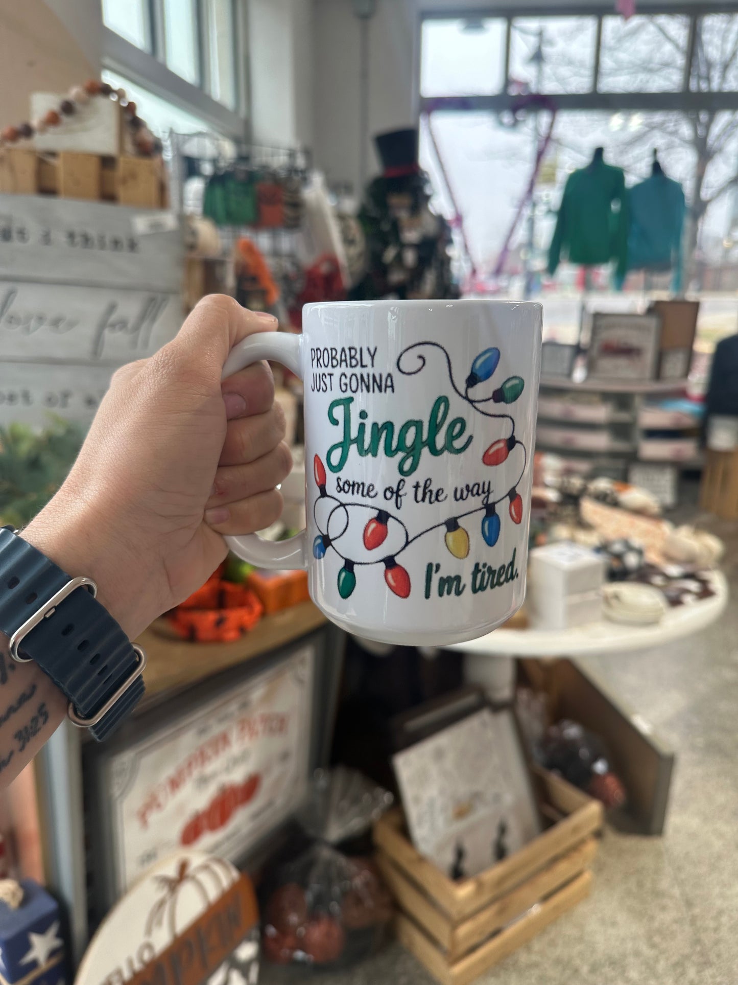 Jingle some of the way coffee mug