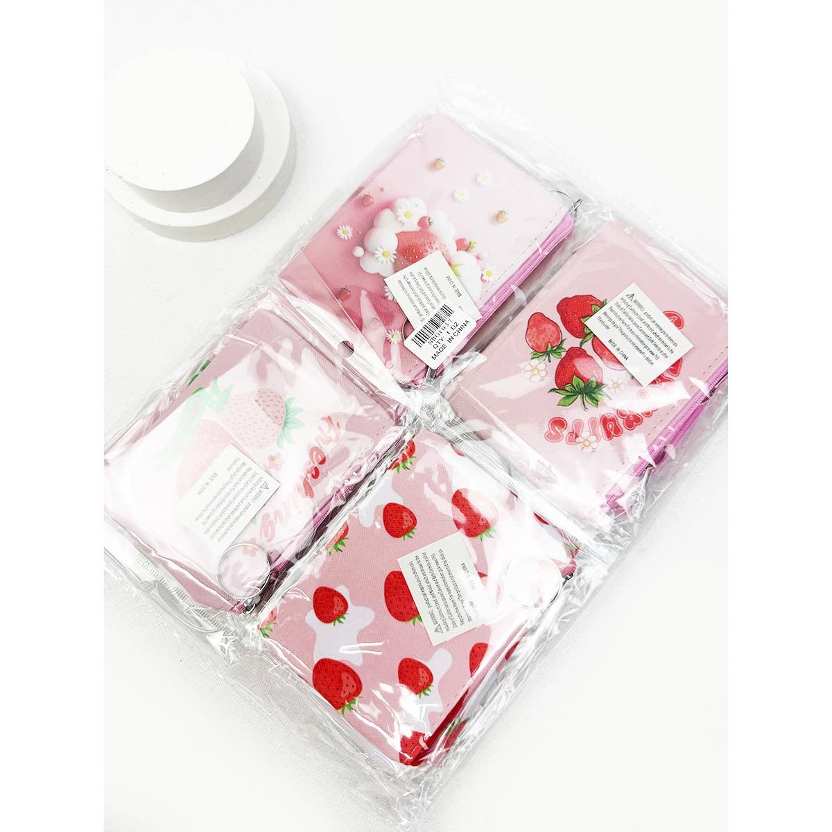Strawberry Printed Coin Purse