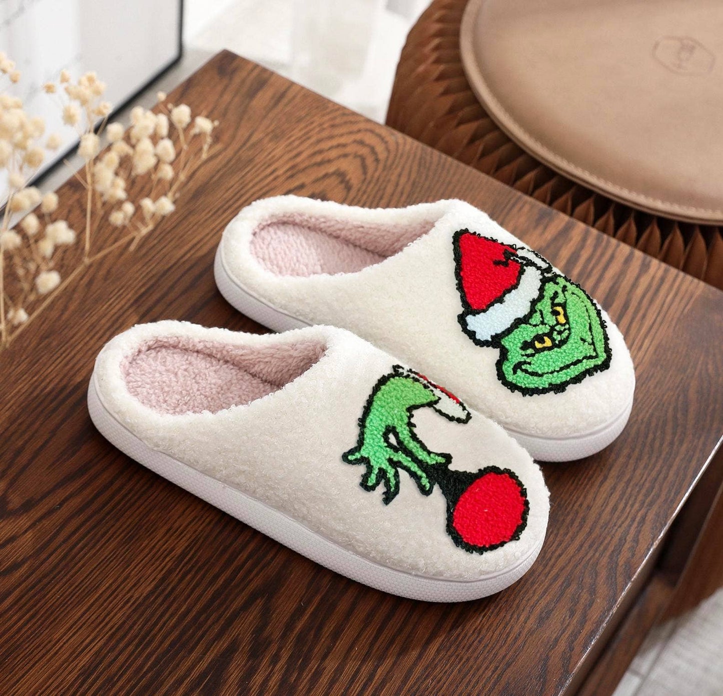 Christmas green man Holiday Slippers