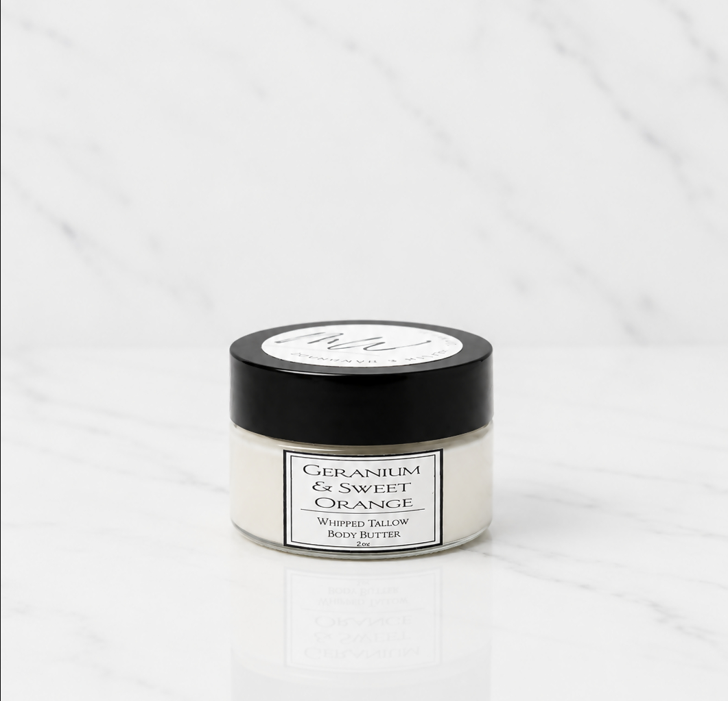 Geranium & Sweet Orange Tallow Body Butter - 3oz