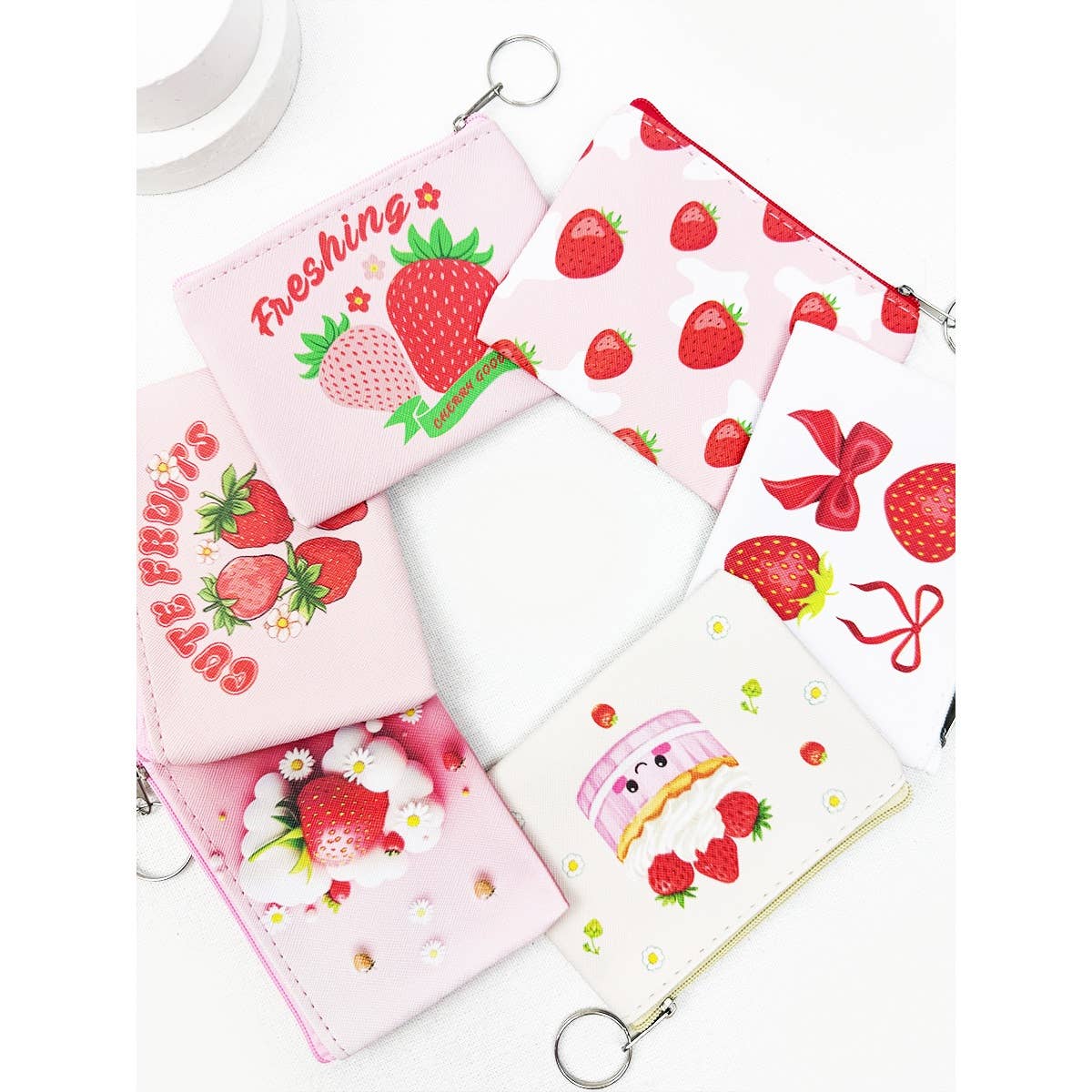 Strawberry Printed Coin Purse