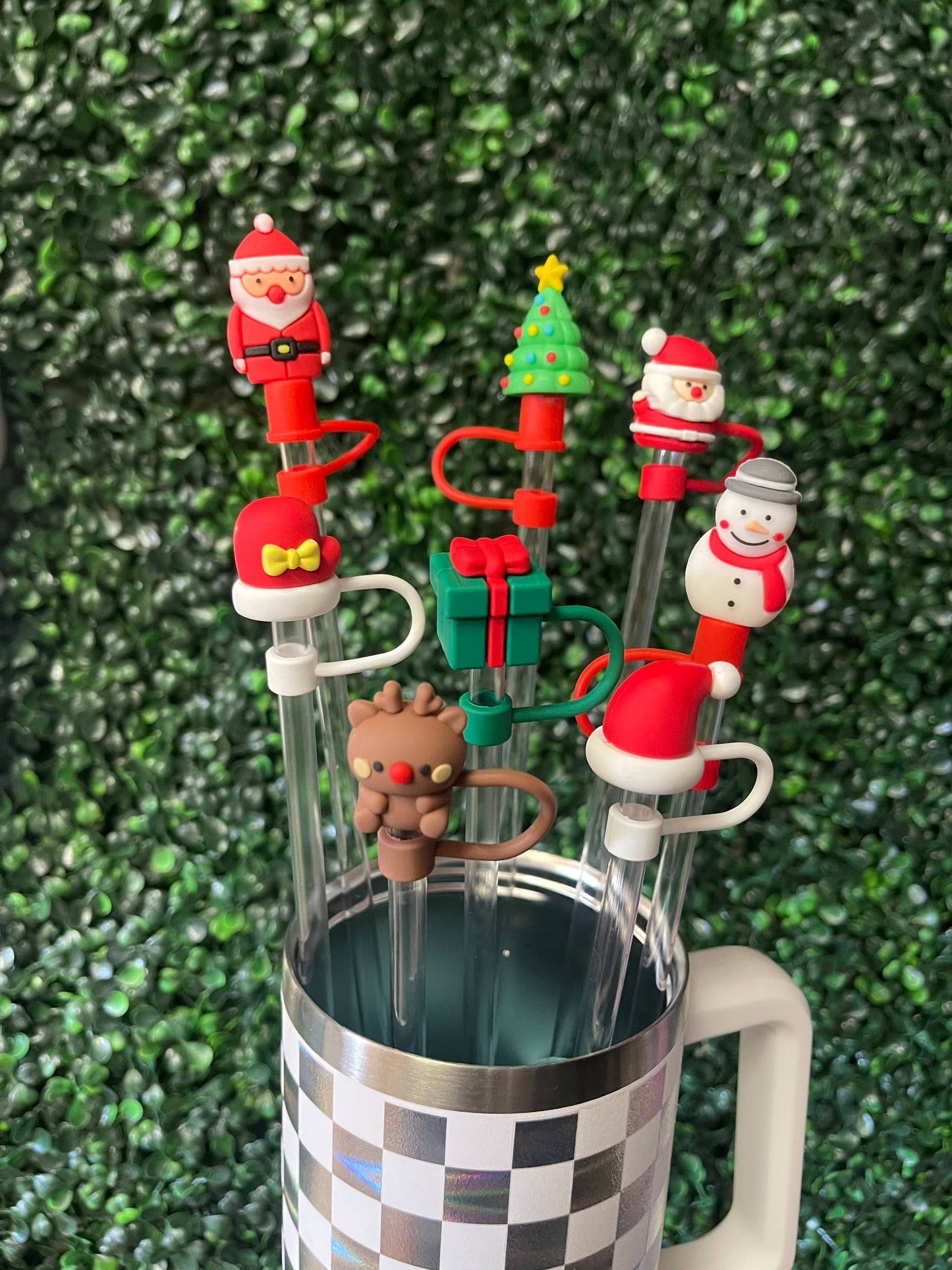 Holiday Tumbler Straw Toppers