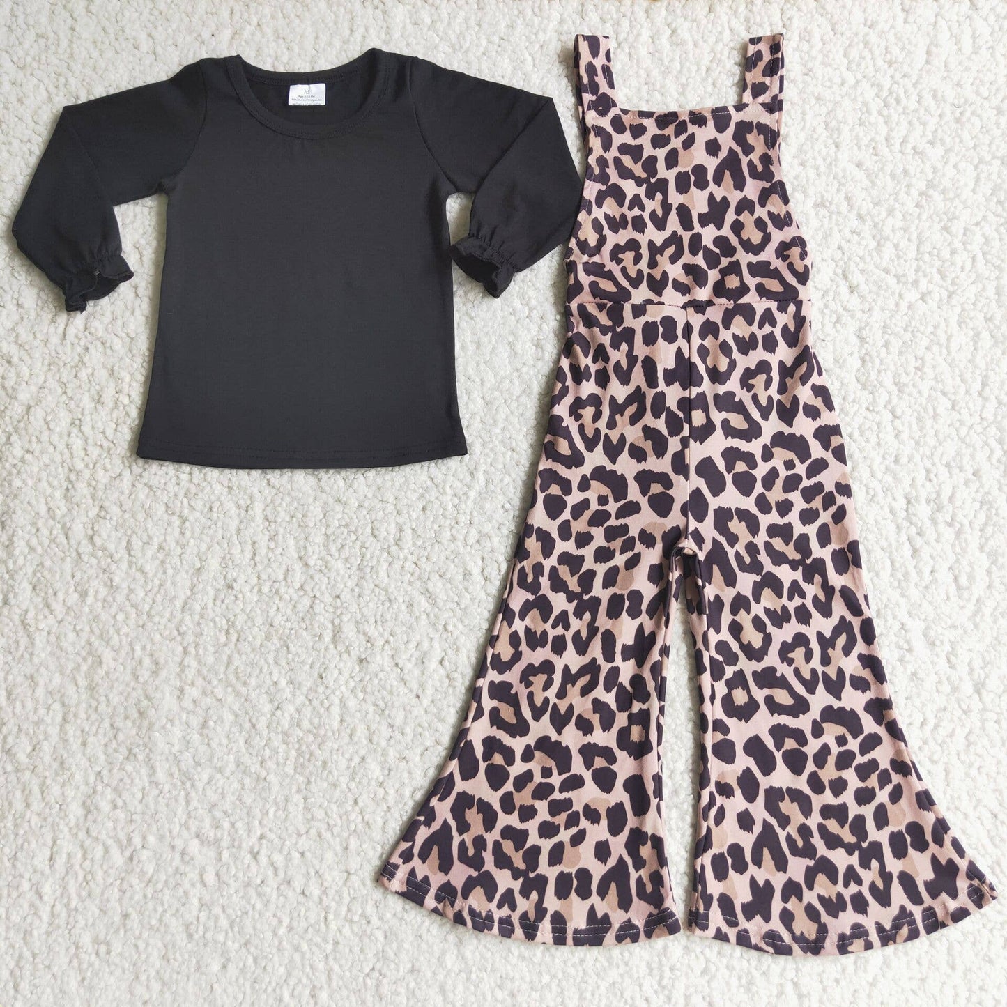Leopard Flare Overall Set