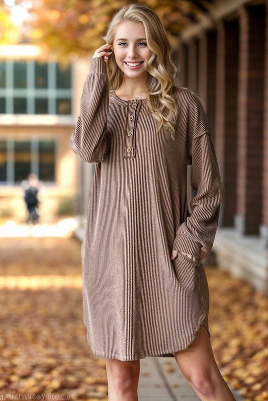 Puff Sleeve Oversized Dress