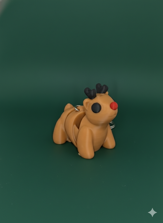 Reindeer Keychain – Articulated Holiday Fidget Companion
