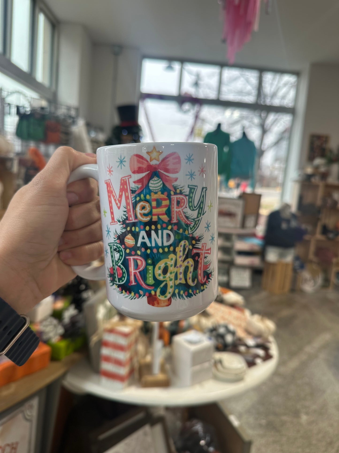 Merry & Bright coffee mug
