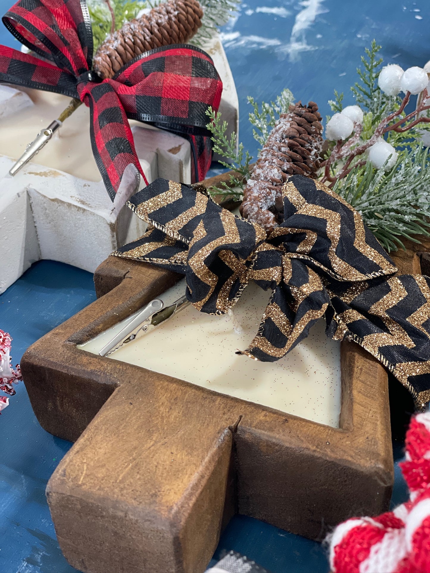 Christmas Tree Dough Bowl Candle