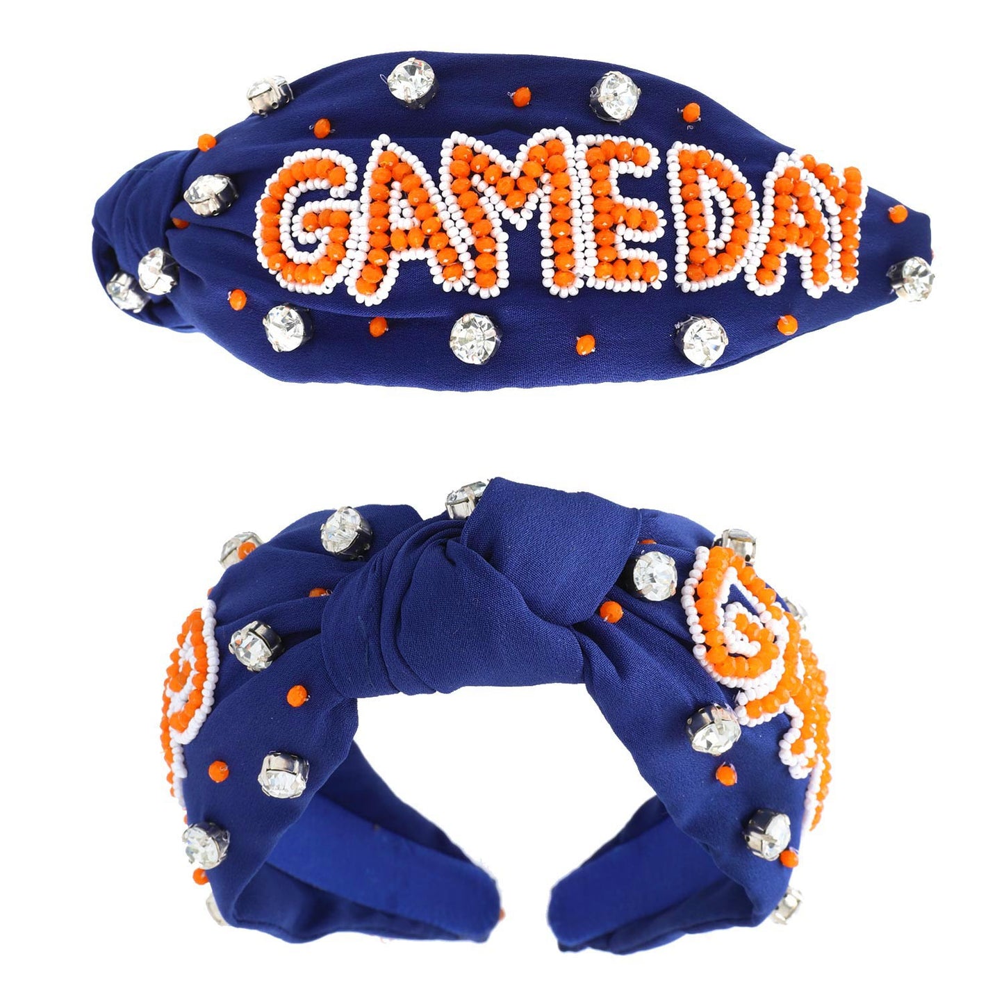 Gameday Beaded Knot Headband