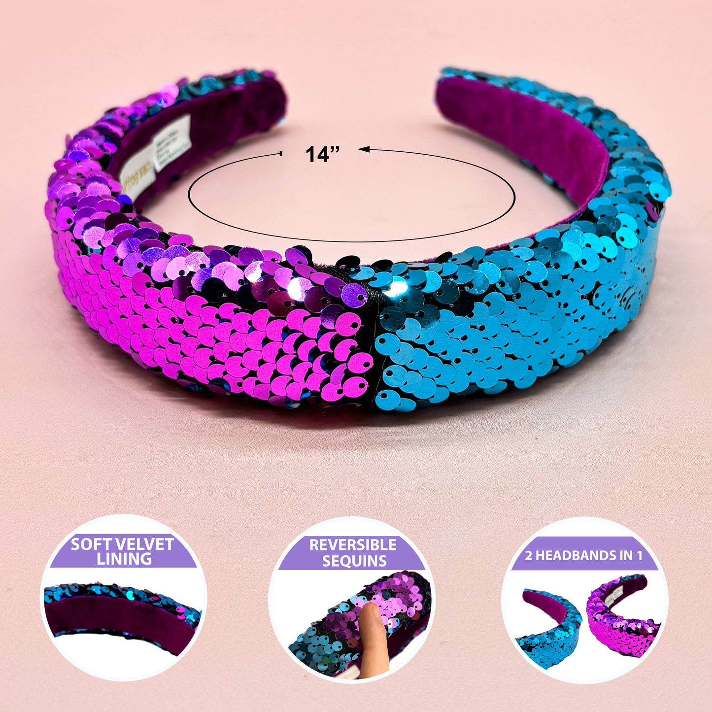 Reversible Sequin Headband