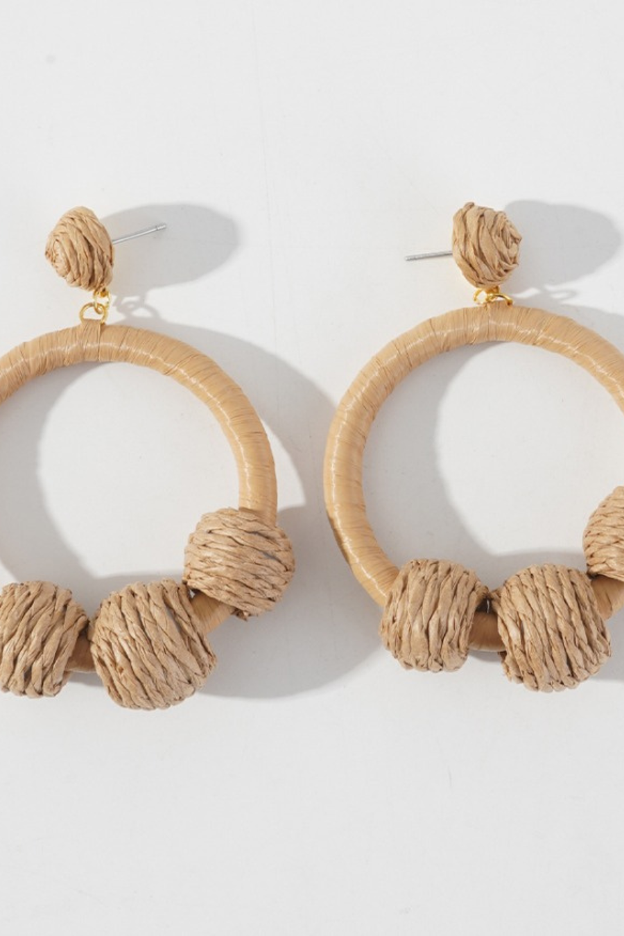 Peony Raffia Earrings