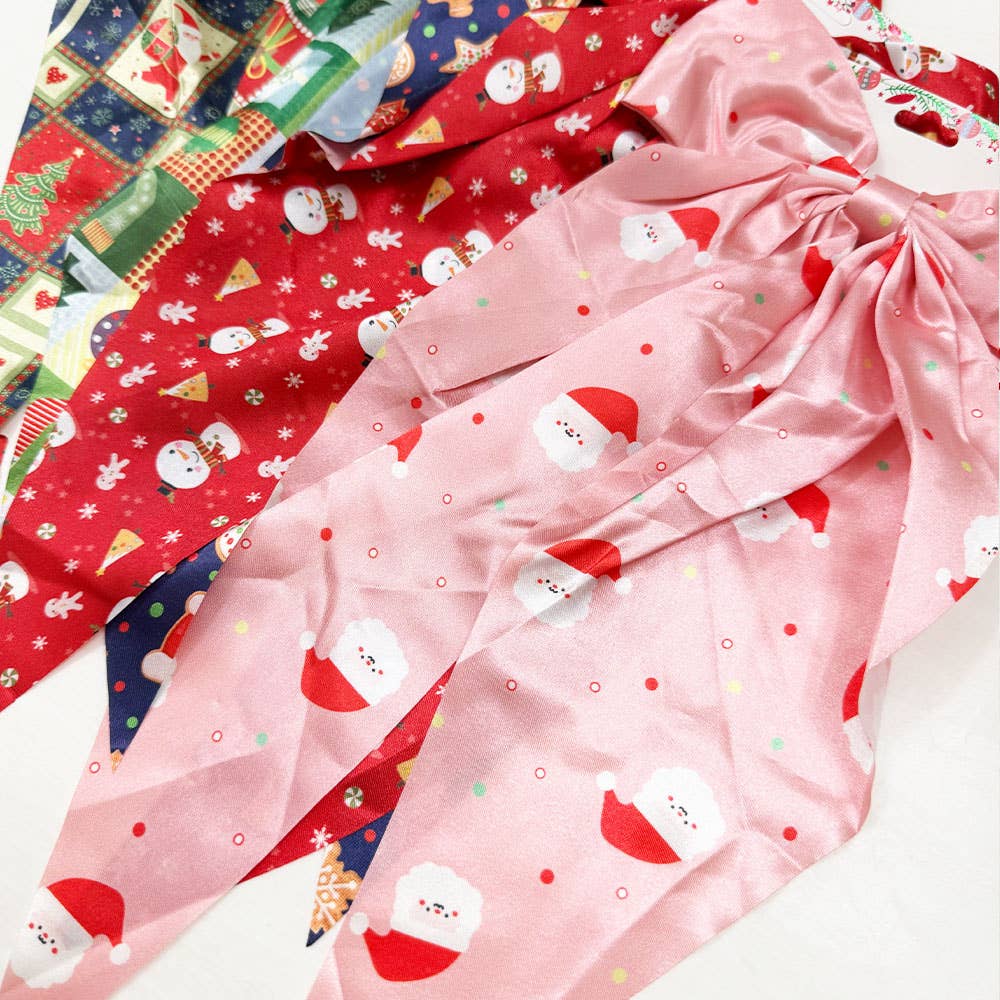 Christmas Satin Hair Bow