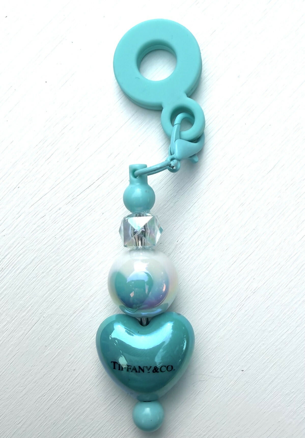 T Heart Straw Charm