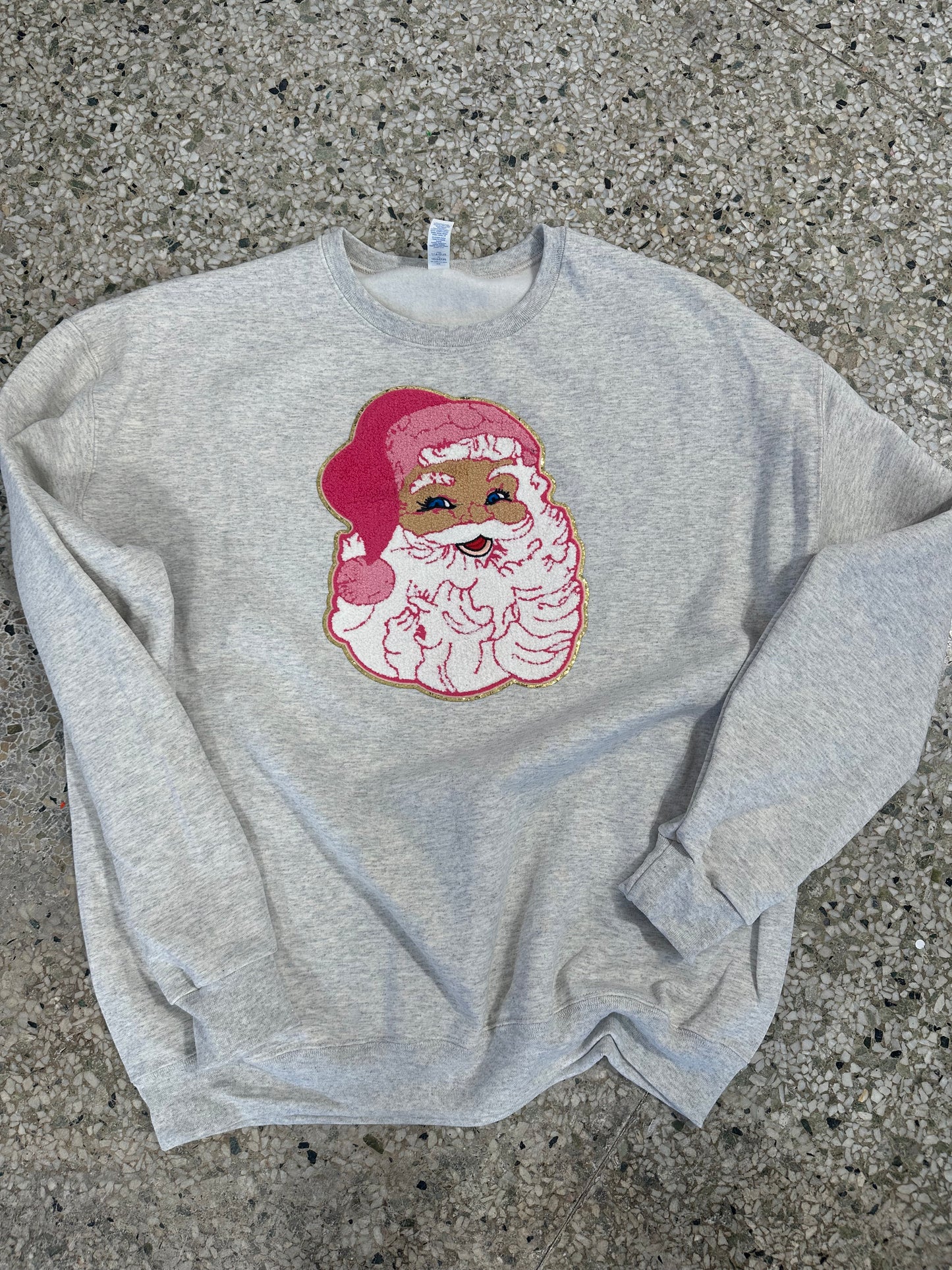 Pink santa Crew Neck