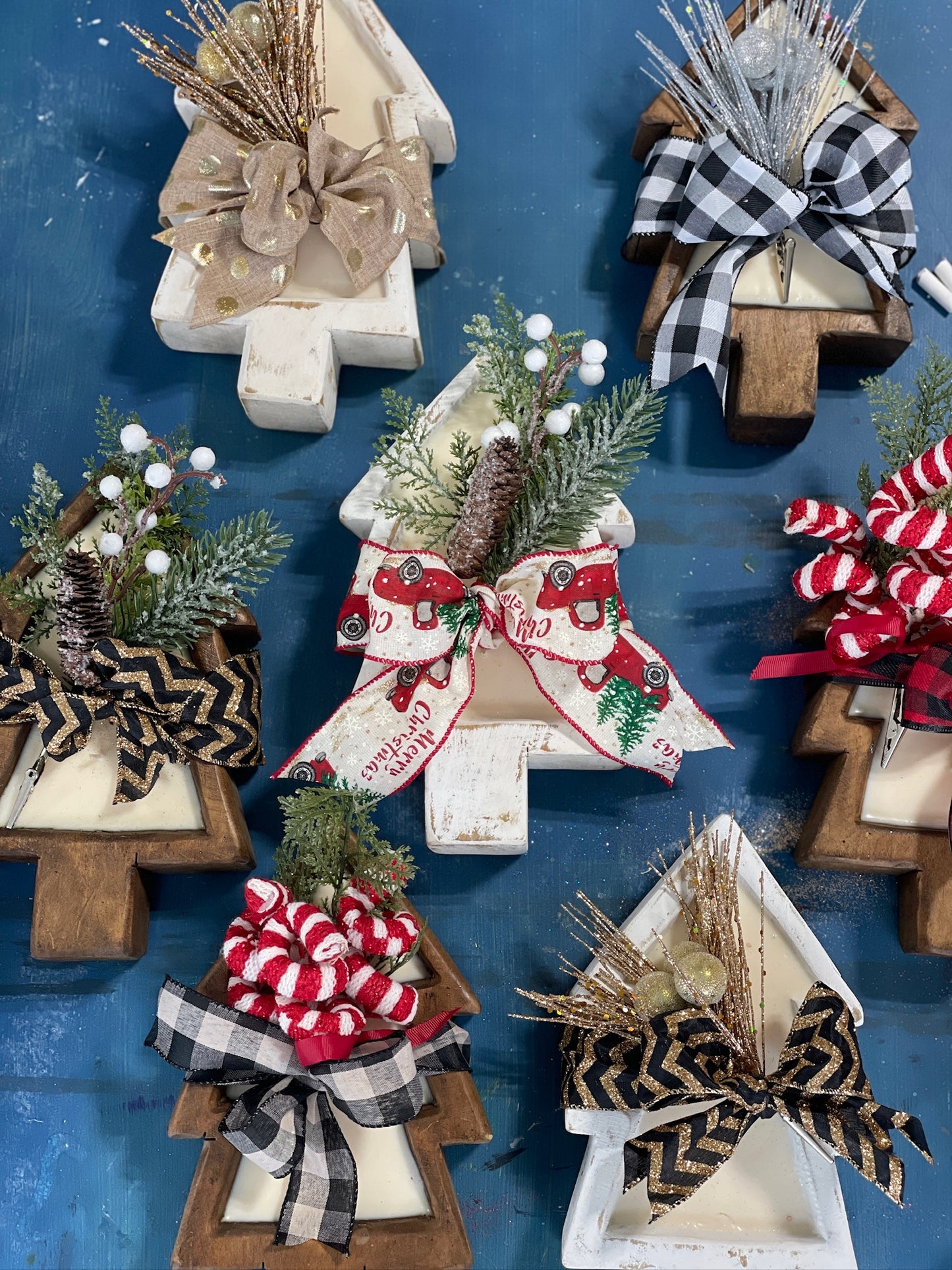 Christmas Tree Dough Bowl Candle