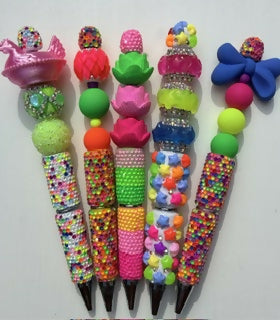 Beaded Pen - Multicolor Neon