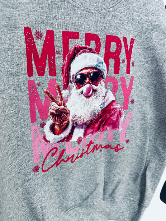Pink Santa Kids crewneck