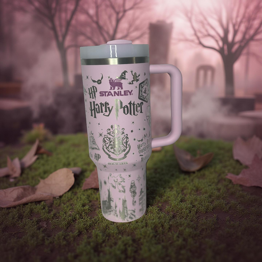 Gryffindor Magic 40 oz Stanley Tumbler – Courage, Castles & Caffeination!