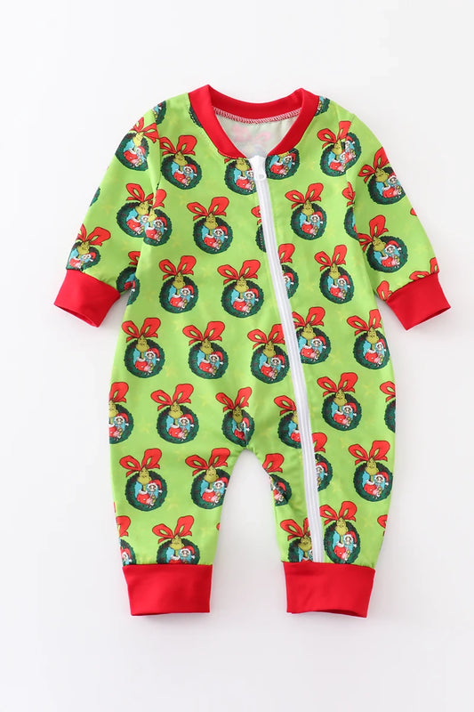 green grinch zippy romper