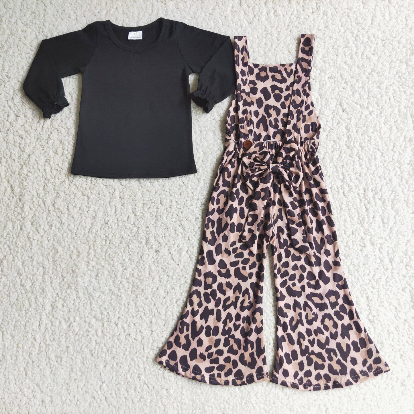 Leopard Flare Overall Set