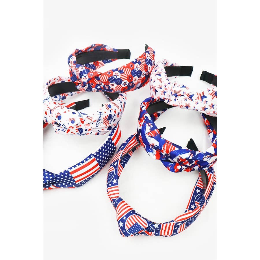 American Patriotic Twisted  Headband