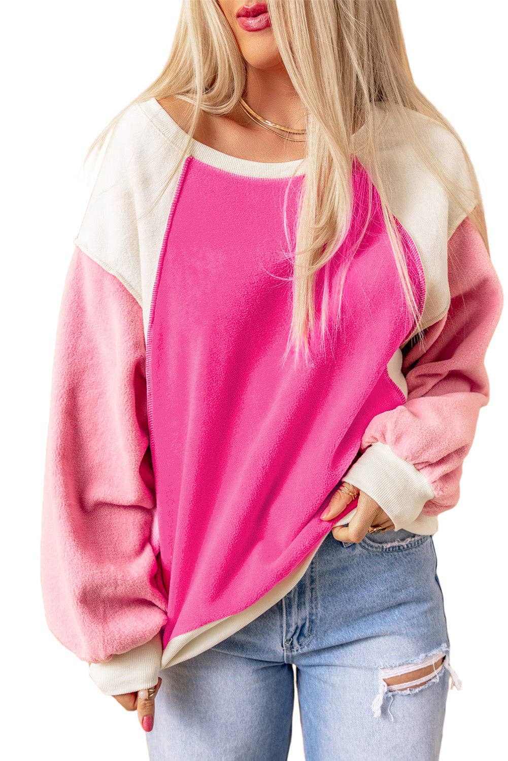 Colorblock Fleece Long Sleeve