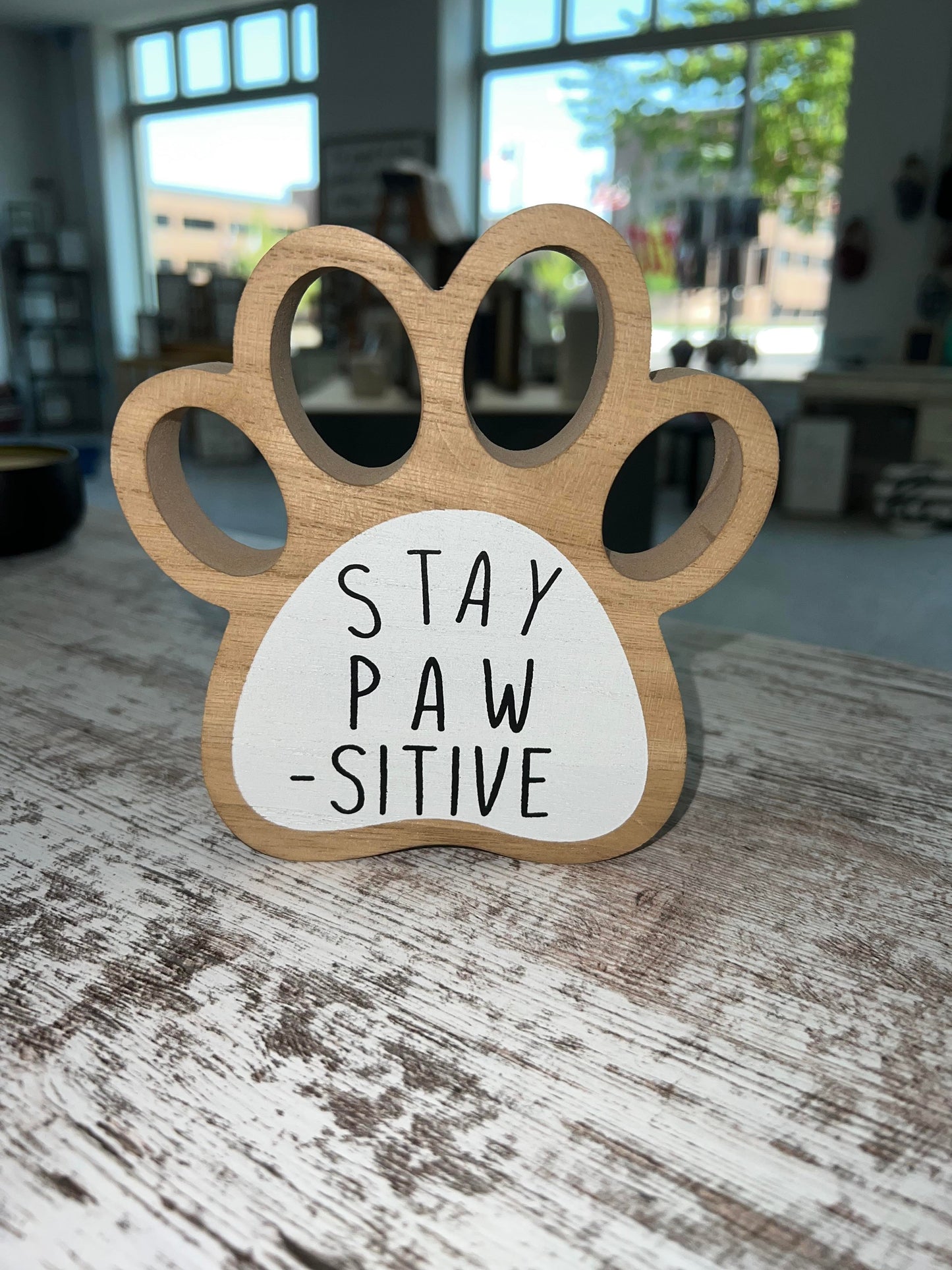 Dog Paw Table Top Paw Sign