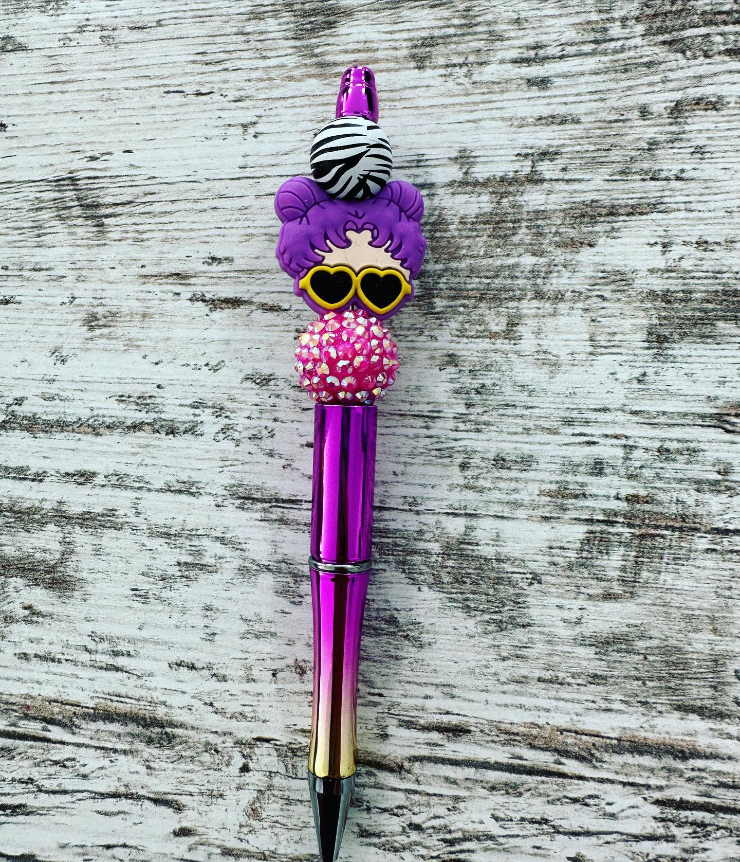 Girl Head Beaded Pen