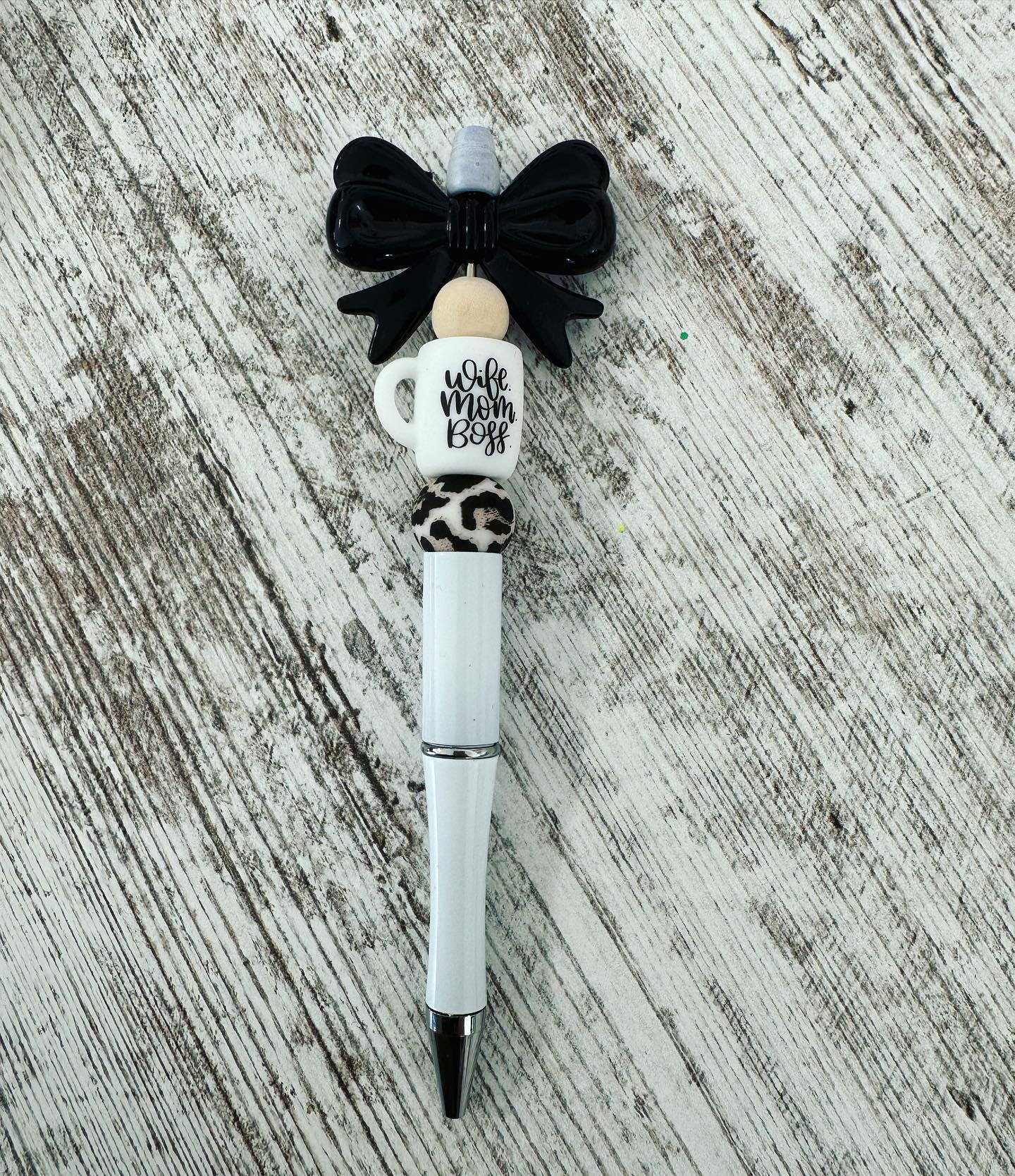 Wife Mom Boss Beaded Pen