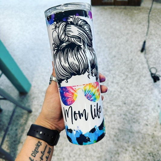 Tie Dye Mom Tumbler