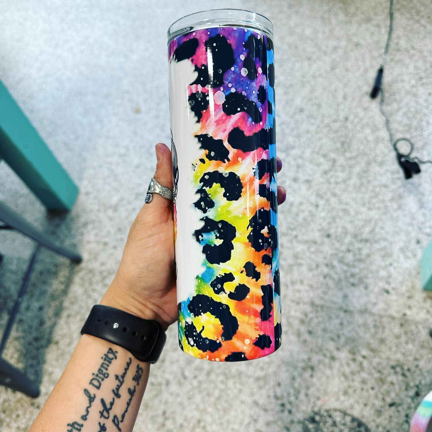 Tie Dye Mom Tumbler