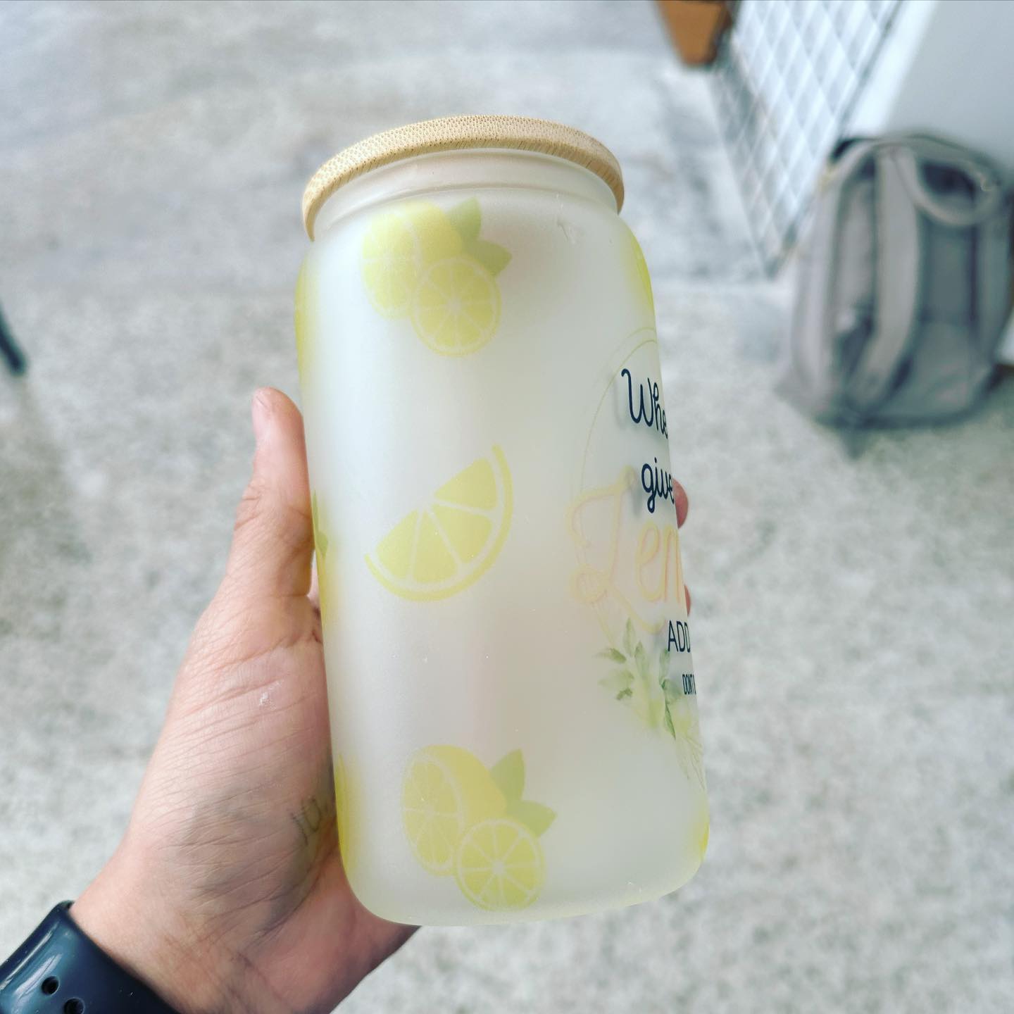 Lemon Glass Can Tumbler