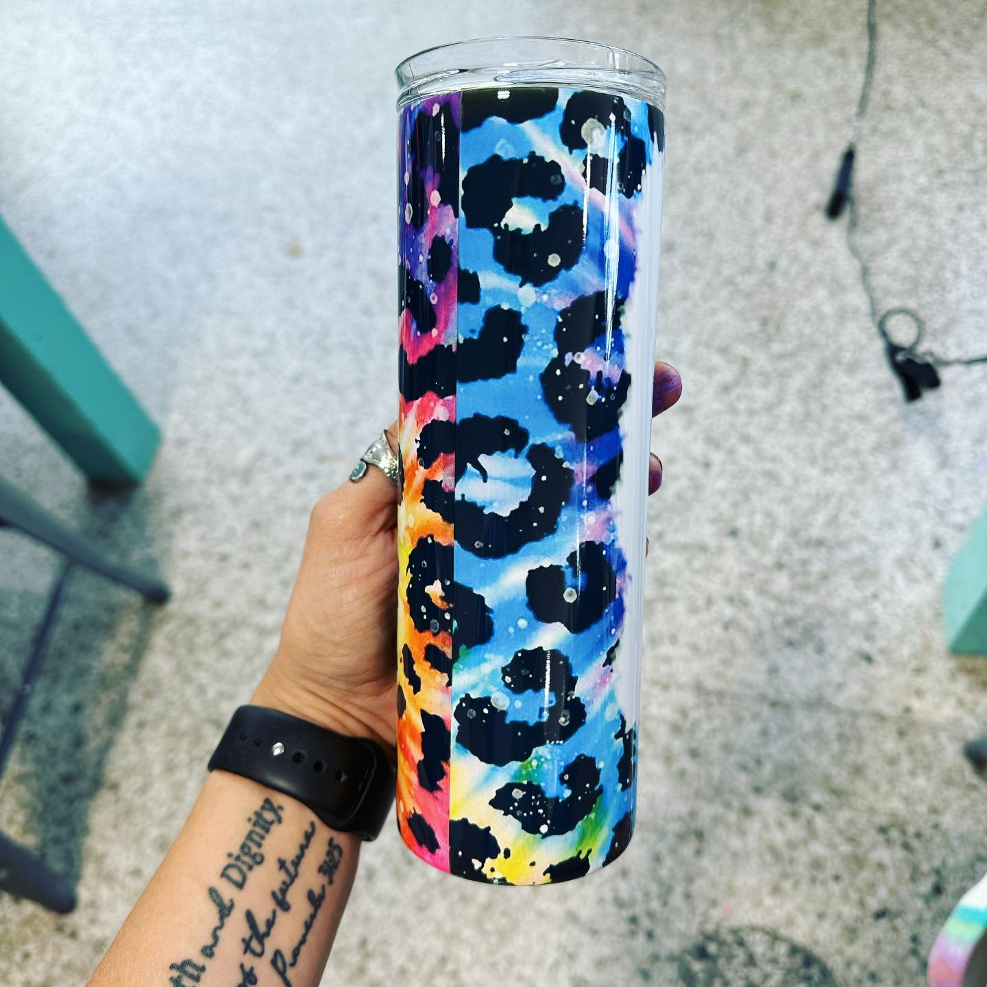 Tie Dye Mom Tumbler