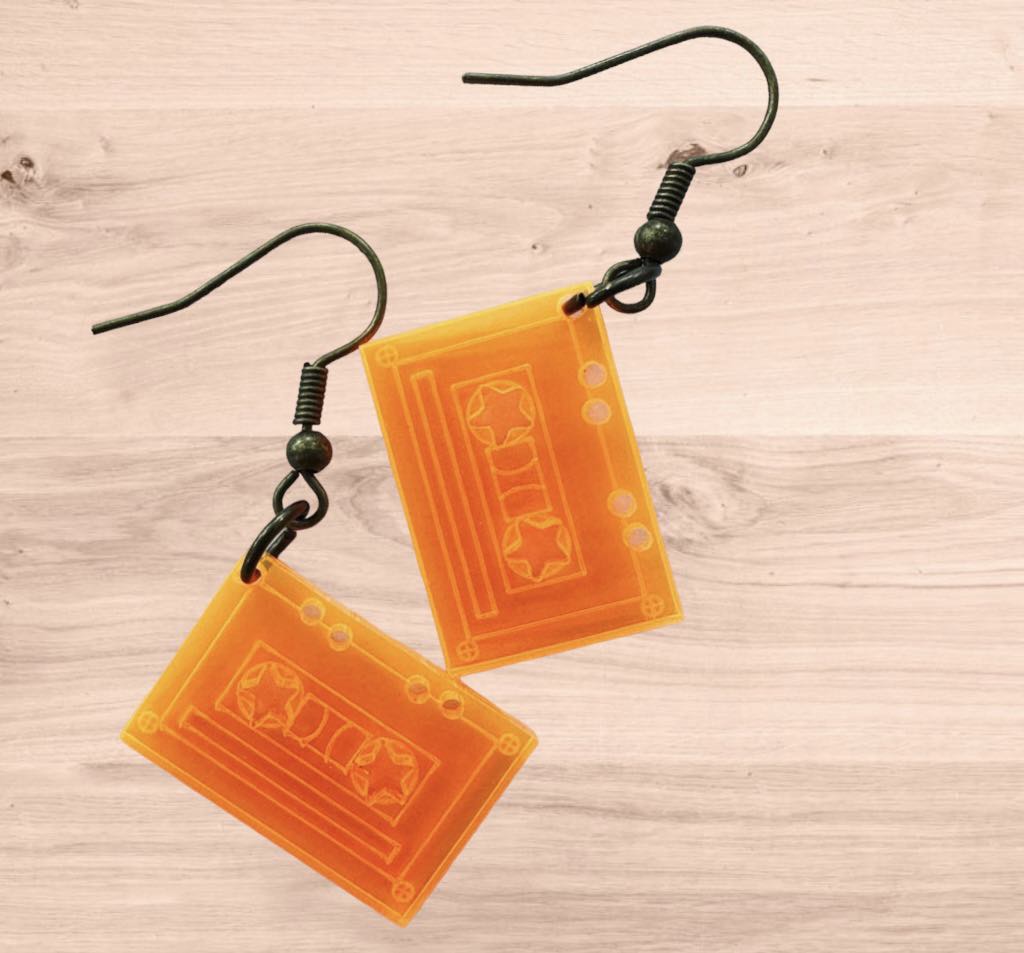 Neon Cassette Earrings