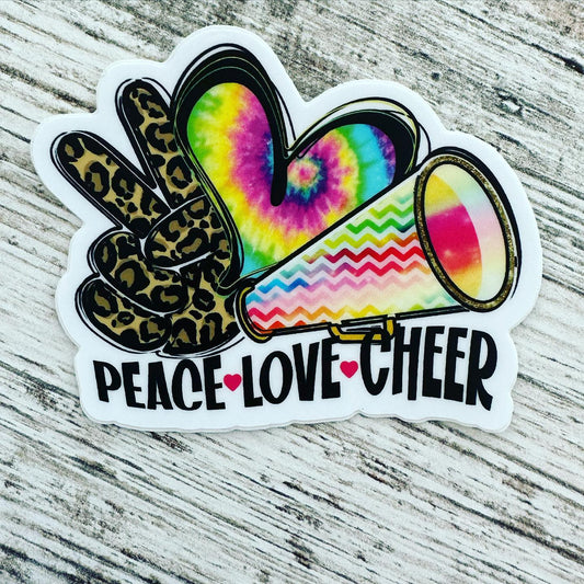 Peace Love Cheer Sticker