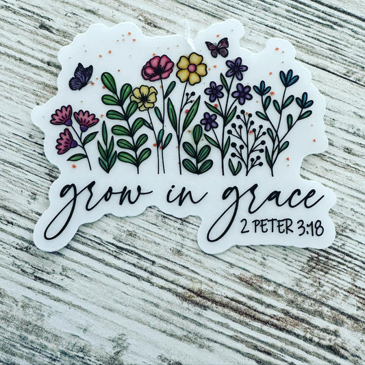 Grow In Grace Sticker