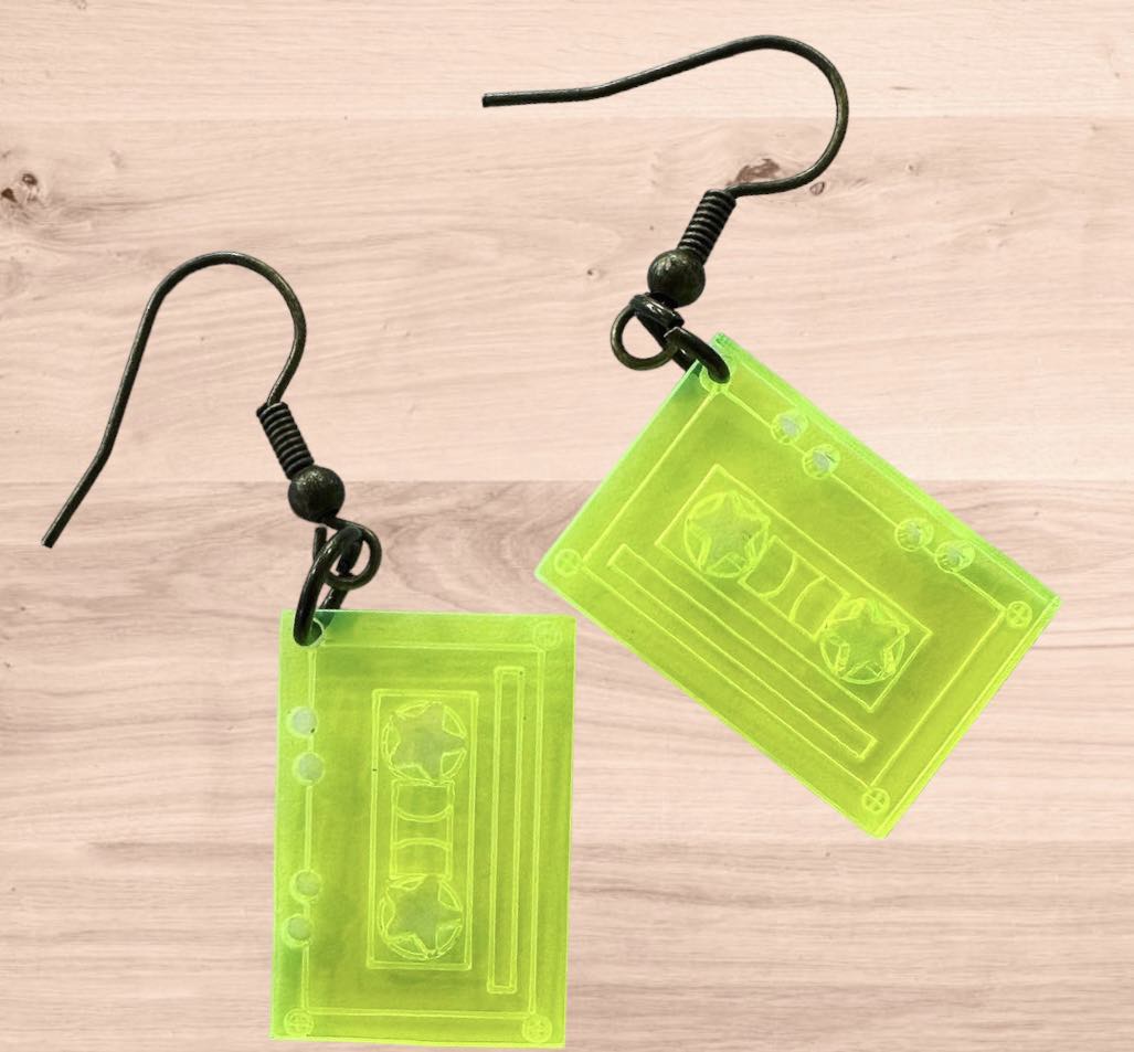 Neon Cassette Earrings
