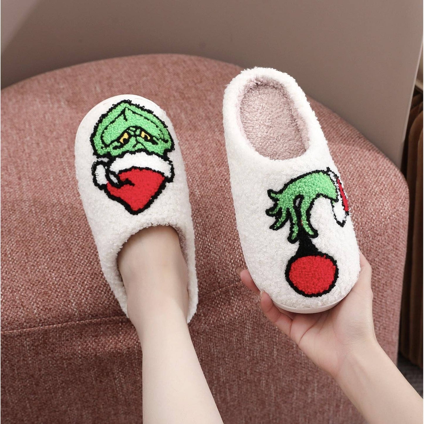 Christmas green man Holiday Slippers