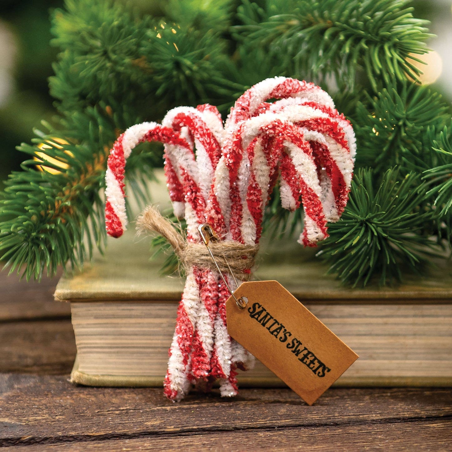 Sparkle Chenille Candy Canes