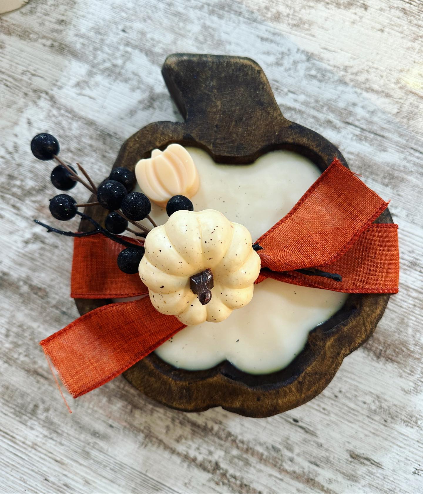 Pumpkin Dough Bowl Candle