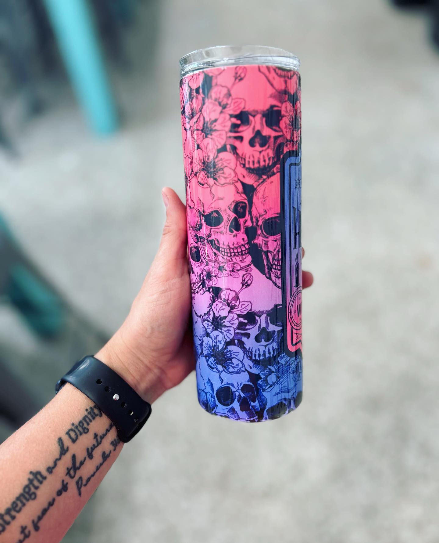 Colorful Skulls Tumbler