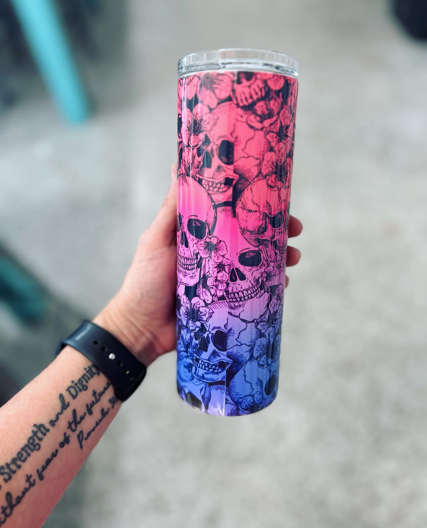 Colorful Skulls Tumbler