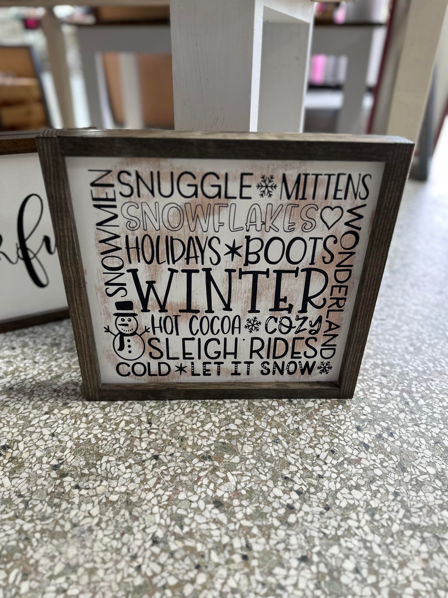 Winter Words Sign