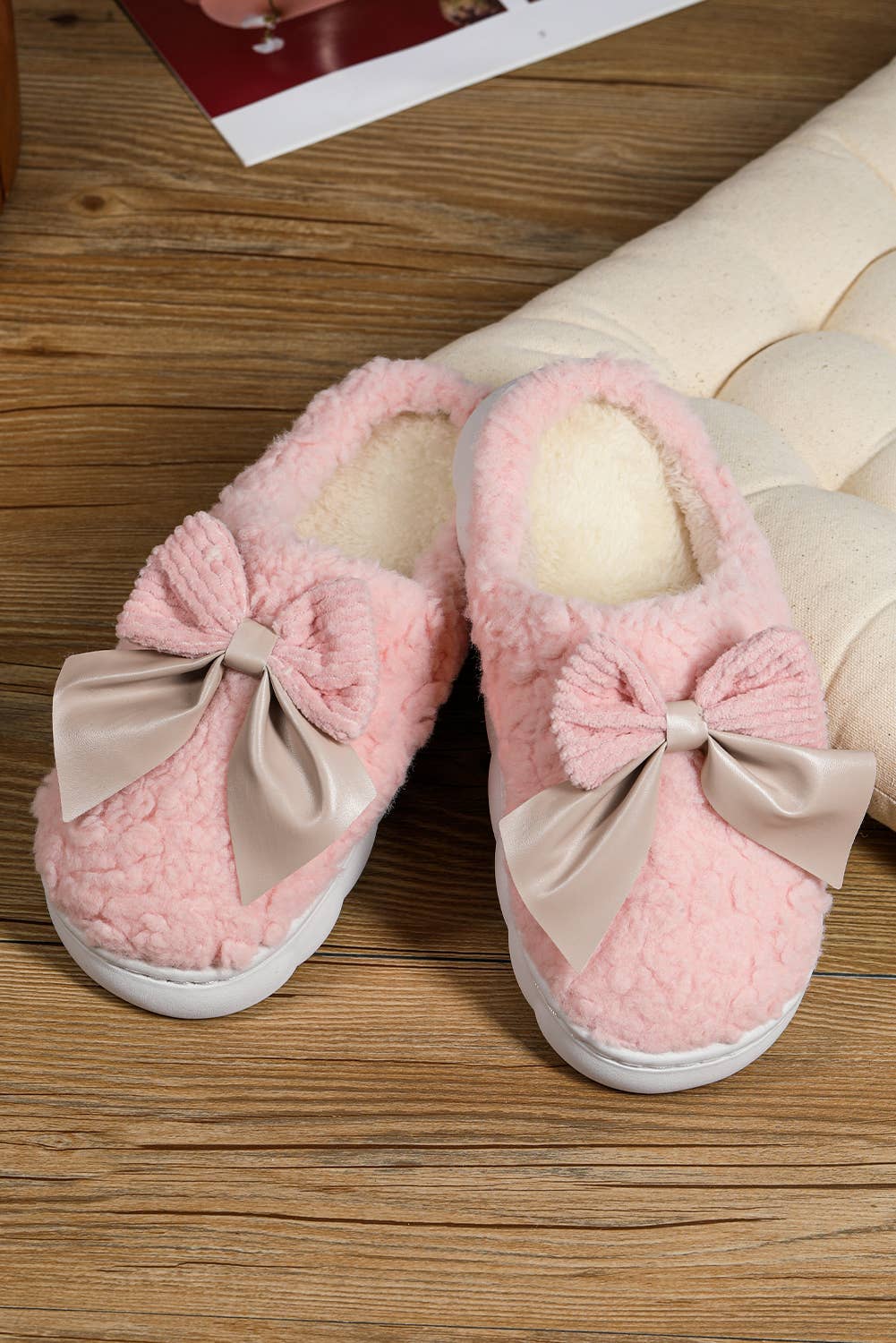 Pink Plush Slippers