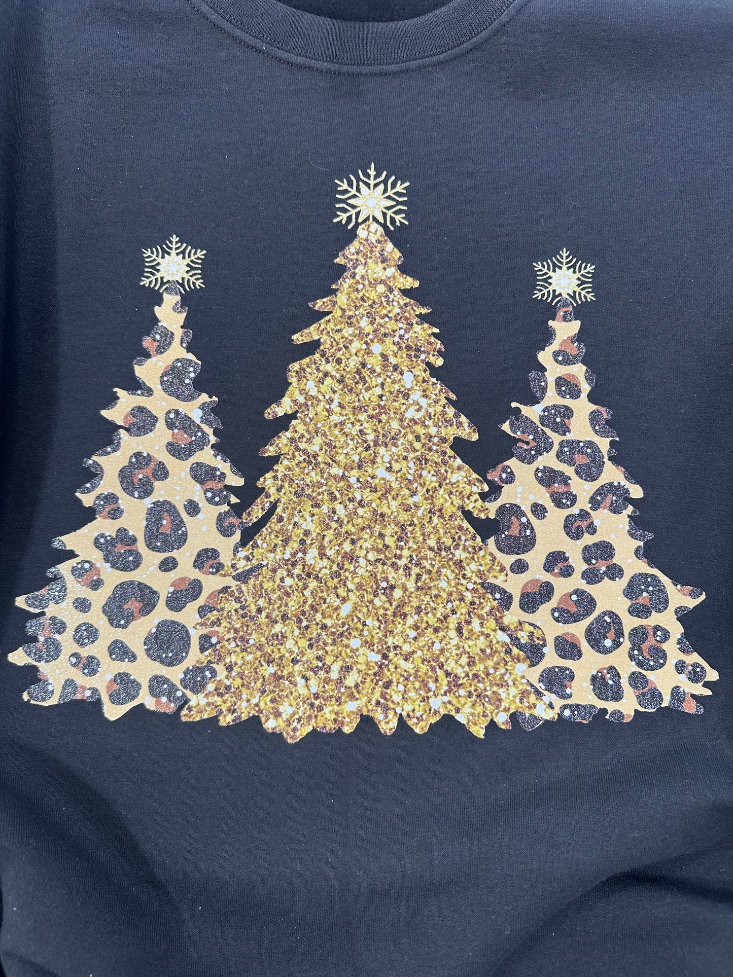 Glitter trees Crew Neck