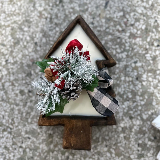 Christmas Tree Dough Bowl Candle