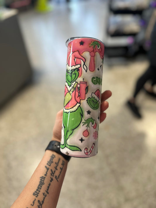 Pink Green Man Tumbler