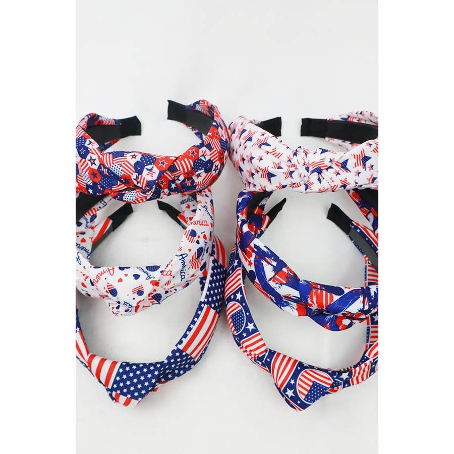 American Patriotic Twisted  Headband