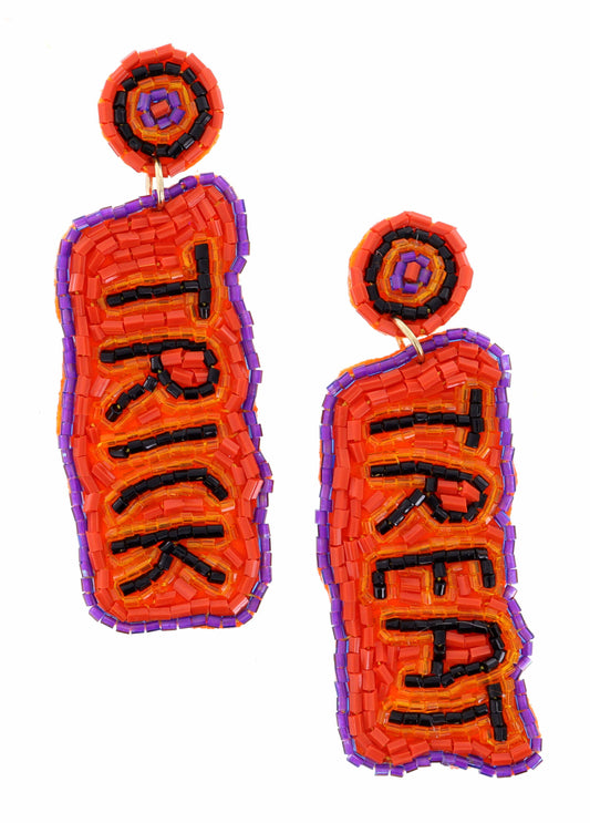 Bead "Trick" and "Treat" Earrings